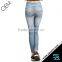 Slimming Blue Denim Like Faux Jean Pants Leggings