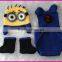 crochet minion beanie and diaper cover clothing set despicable me knit baby outfit cartoon baby outfit photography props