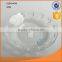 hot selling D20cm round clear glass plate with apple embossing in edge