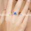 Factory wholesale Natural sapphire Royal Blue Ring Sri Lanka 18K Gold Heart