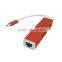 New USB 3.1 Type C to 3 Ports USB2.0 Hub with Rj45 LAN Port Adapter