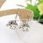 Dangle Earring Sliver Plated Elephant Shaped for Lady Gift