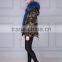 Fashion parka style winter women camouflage coat with raccoon fur hood trim