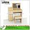 cheap price wooden dressing table with mirror and stool