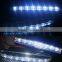 High quality Moderate Brightness A Pair of 8 White LED Car Daytime Running Lights