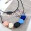 multicolor hexagon silicone teething beads necklace safety baltic amber teething necklace Discount Price TN032