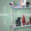 HJ-258 Rugger stainless steel glass shelf/Modern bathroom stainless steel glass shelf/Wall mounted stainless steel glass shelf