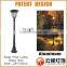 3W Aluminum glass lens solar post light solar LED garden light