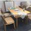 Home Living Dining Room Set Veneer Table,Dining Table With Solid Wood Legs For Restuarant