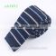 2016 fashionable blue and white strip knitted ties for men