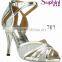 Fashion Tango Dance Shoes Gold High Heel Woman Party Shoes