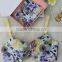 ladies flower printing basic bra and panties