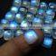 Rare Cushion Cut Blue Flashy 10x10 mm Natural Rainbow Moonstone