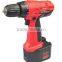 rechargeable large torque speed regulation impact 18v cordless drill with battery