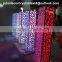 Elegant Tall round columns for wedding decoration ,Hanging Crystal Wedding lead road with LED light for decoration