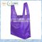 Recycle packable shopping bag & resuable foldable tote bag in purple color