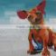 Modern dog oil painting for home decoration