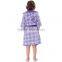 100% Polyester Coral Fleece Pattern Printed Solid Color Children Hooded Kimono Pajama Dressing Gown Bath robes For Kids