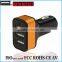 Ce rohs approved black color 24W/4.8amp auto detect dual usb car charger