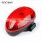 Gaciron 3xCree LED Smart Bike Safty Warning Light for Bicycle Cycling