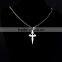 Women Men's 316L stainless steel smooth arrows cross pendant necklace