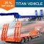 Titan 2 axle multi axles 60 tons extending second hand low bed trailer with cheap price