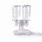 Kawachi Plastic Dual Double Cereal Dry Food Dispenser and Container