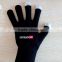 Cheap smart finger touch screen gloves with embroidery label