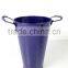 Metal flower pot with handle flower bucket