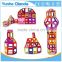Factory direct sell kids toy plastic magnetic bulding blocks with different shapes