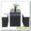 High Back Bar Stool Set Outdoor Rattan Bar Stool Set in Black