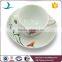 White round shape flower decals porcelain dinner set