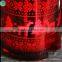 red painted glass votive candle holder with gift box