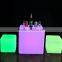 Factory Direct Sale LED Lighted Plastic RGB Cube for Table and Seat