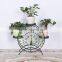 2016 Factory Custom Handmade Colorful Wrought Iron Flower Pot Stand
