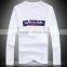  11 years Golden Supplier custom white long sleeve t shirt with printing
