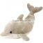 Custom cute grey stuffed dolphin animal toy plush dolphin