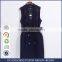 New Design Navy Blue School Long Waistcoat Design For Girls