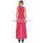 Wholesale 2016 new design sleeveless long crinkle chiffon full length party dress
