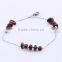 2016 pure handmade rose quartz beads charm anklet diy semi precious stone beads anklet bracelet for valentone's gifts