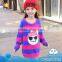 New products 2016 wholesale striped cartoon printed warm popular child sweatshirt wool aweater design for baby