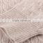 New designs 100% cashmere v neck cable knit sweater for men