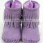 Baby suede leather new style girls ballet shoes unique boys shoes