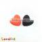 Colourful Heart shaped Food Grade Silicone Teething Beads For Baby