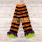 Wholesale halloween orange stripe girls leg warmers crochet M5041706