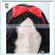 Snow White Princess Black Short Curly Cosplay Wigs With Red Bow HPC-0051
