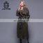 Long Style Coat Faced Quilted Fabric Double Face Leather Fur Jacket