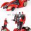 2014 the best sale remote control deformation robot car with light and music shooting soft arrow