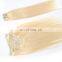 Color 613 blonde human hair clip in hair extensions