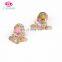 Glass stone button costume shirt brooch for clothing collar decoration shiny plating golden